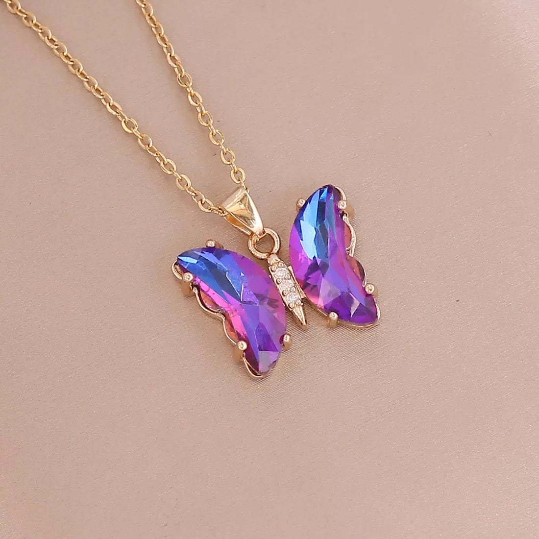 AVR JEWELS pretty blue crystal butterfly pendant necklace for women and  Girls Gold-plated Plated Alloy Necklace Price in India - Buy AVR JEWELS  pretty blue crystal butterfly pendant necklace for women and